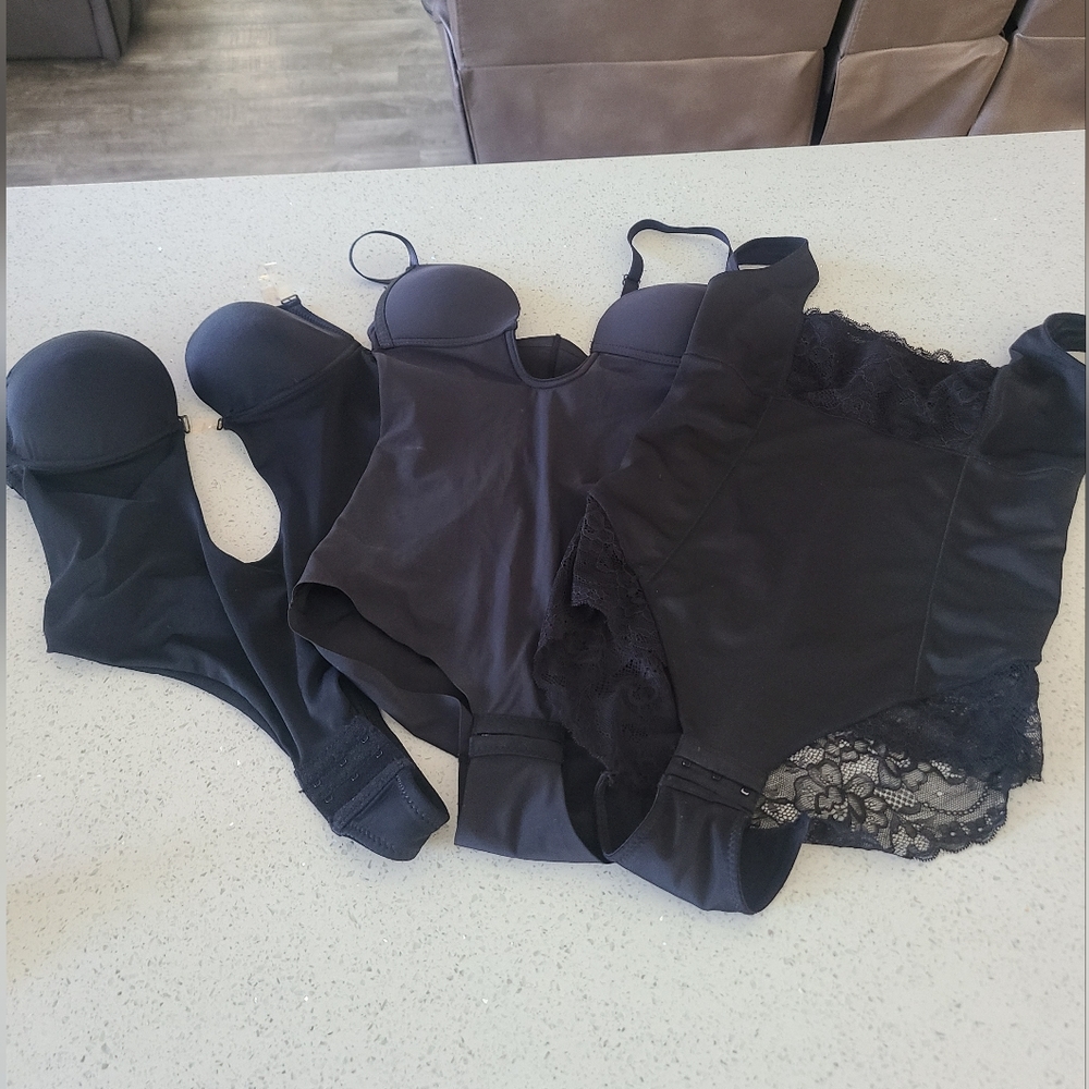 Bundle offer-3 black shape wear bodysuits.